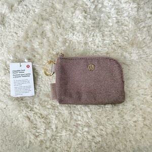 Lululemon Small pink sparkly wallet Pouch